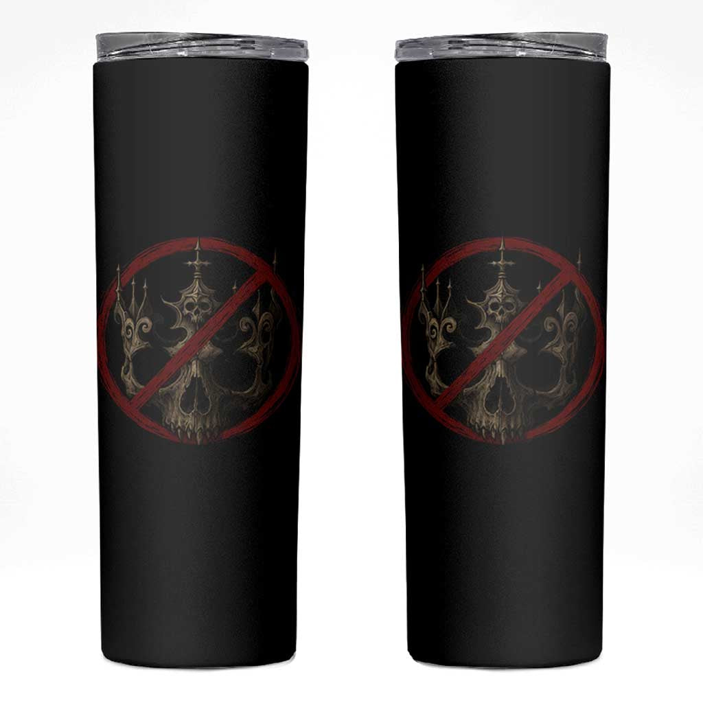 No Kings in America Skinny Tumbler Skull Crown Nope Kings - Wonder Print Shop