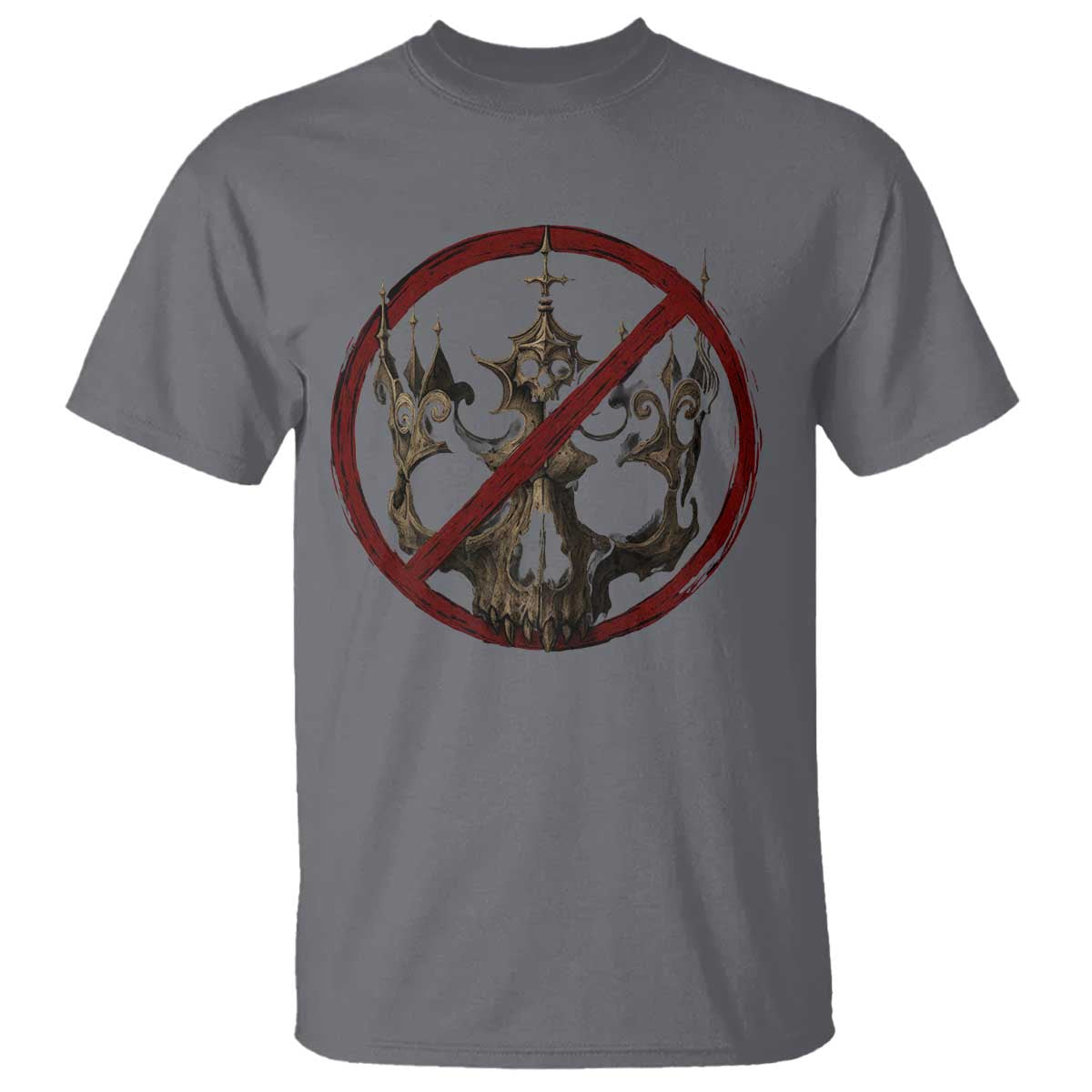 No Kings in America T Shirt Skull Crown Nope Kings - Wonder Print Shop