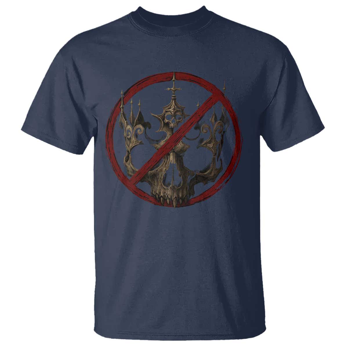 No Kings in America T Shirt Skull Crown Nope Kings - Wonder Print Shop