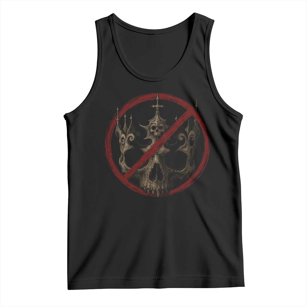No Kings in America Tank Top Skull Crown Nope Kings - Wonder Print Shop