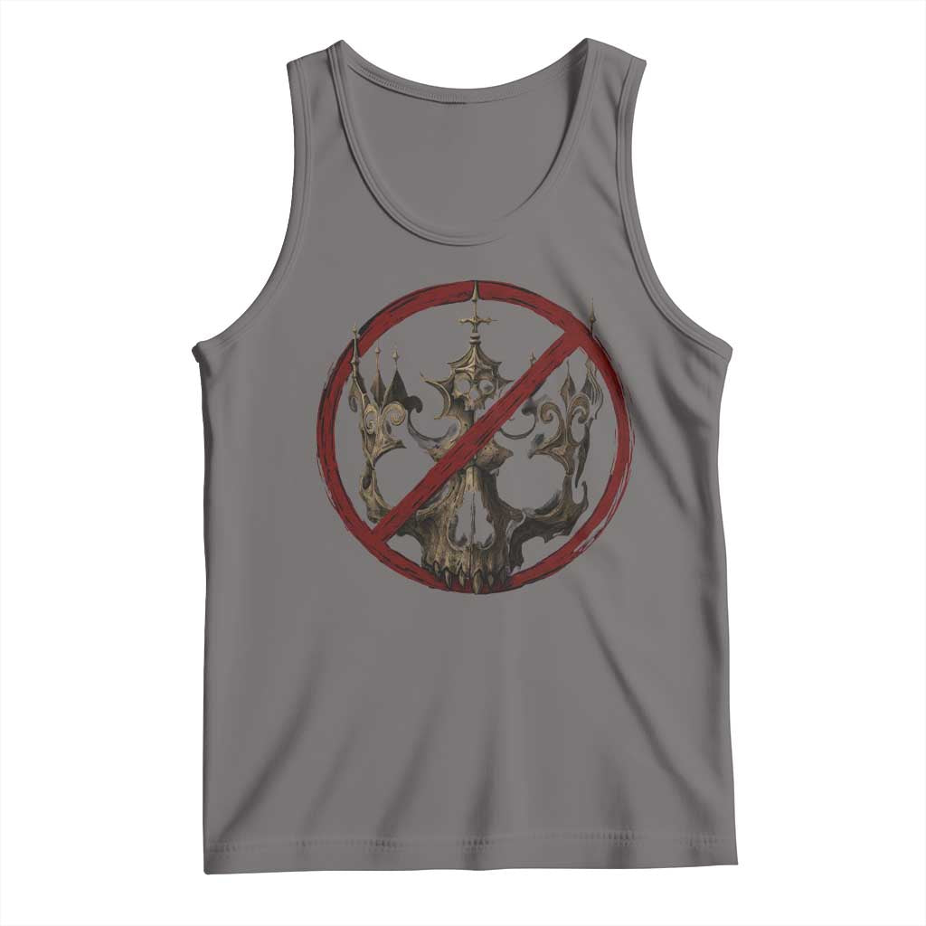 No Kings in America Tank Top Skull Crown Nope Kings - Wonder Print Shop