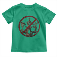 No Kings in America Toddler T Shirt Skull Crown Nope Kings - Wonder Print Shop