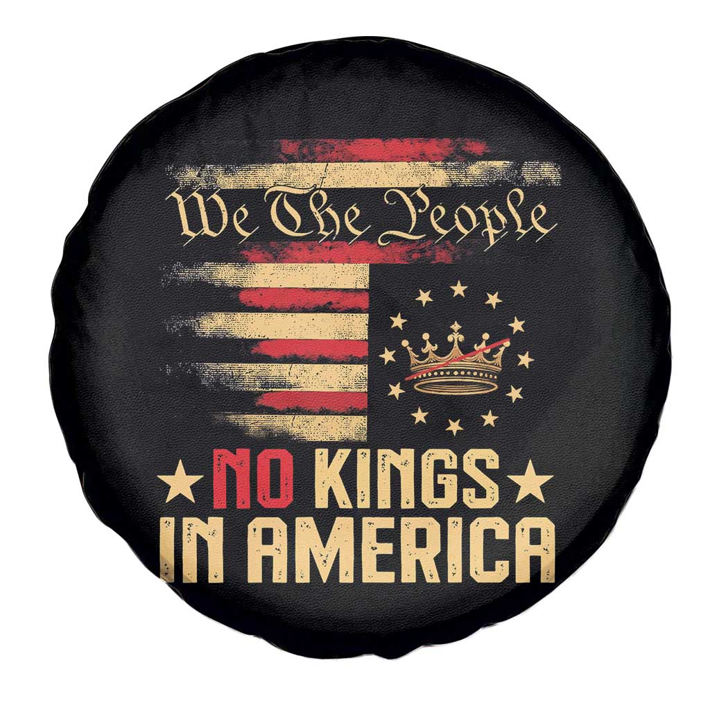 No Kings in America Spare Tire Cover Vintage Old American Flag Patriotic 1776 We The People TS10