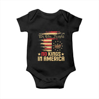 No Kings in America Baby Onesie Vintage Old American Flag Patriotic 1776 We The People TS10