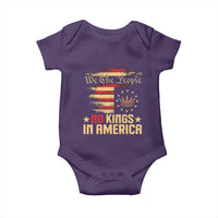 No Kings in America Baby Onesie Vintage Old American Flag Patriotic 1776 We The People TS10