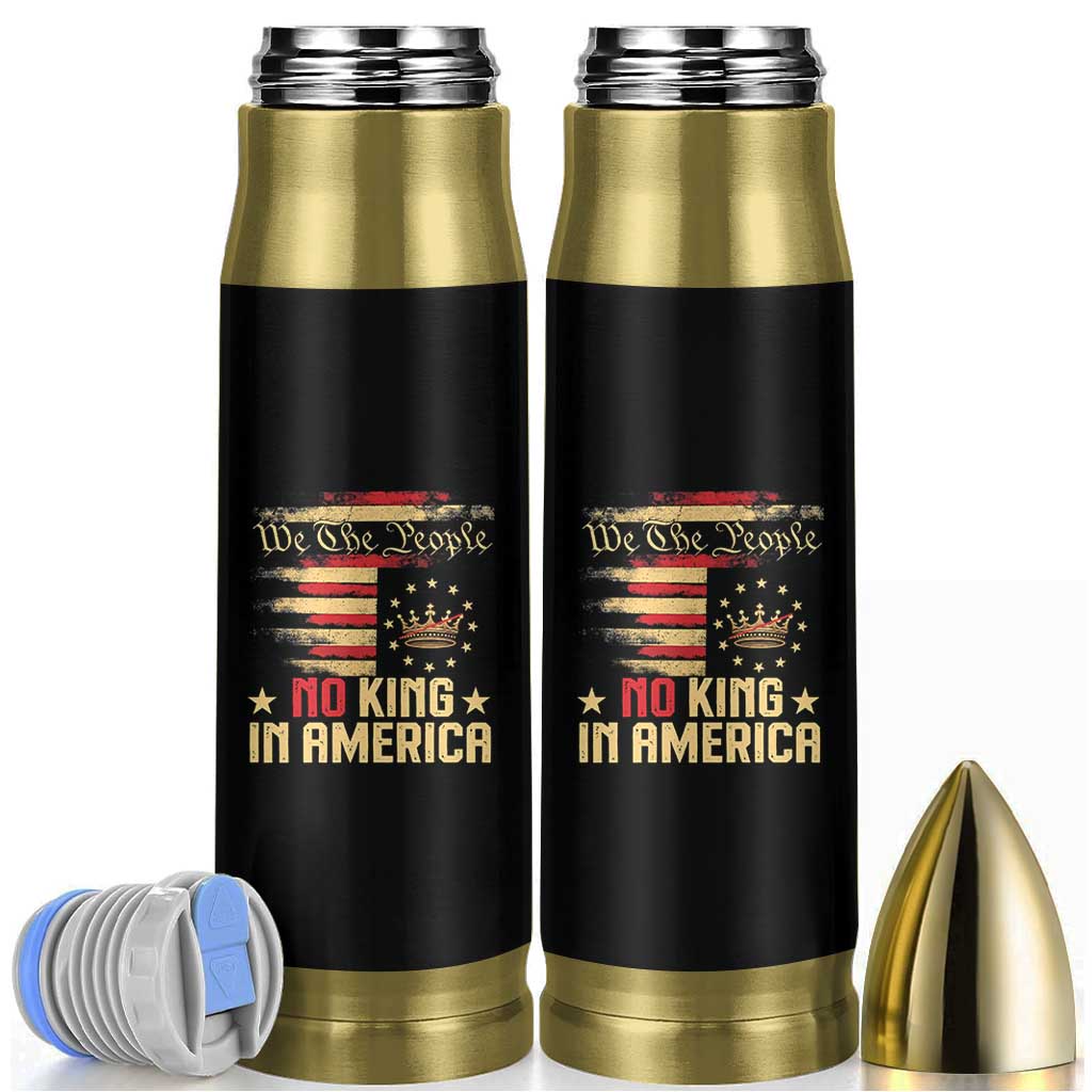 No Kings in America Bullet Tumbler Vintage Old American Flag Patriotic 1776 We The People - Wonder Print Shop