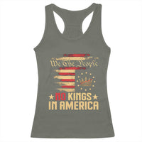 No Kings in America Racerback Tank Top Vintage Old American Flag Patriotic 1776 We The People TS10