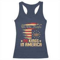 No Kings in America Racerback Tank Top Vintage Old American Flag Patriotic 1776 We The People TS10