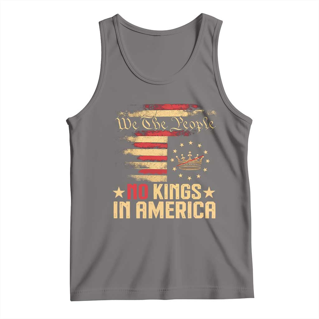No Kings in America Tank Top Vintage Old American Flag Patriotic 1776 We The People TS10