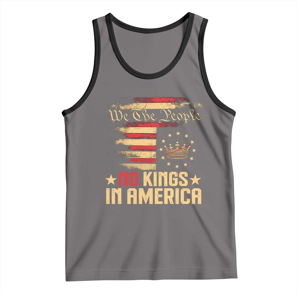 No Kings in America Tank Top Vintage Old American Flag Patriotic 1776 We The People TS10