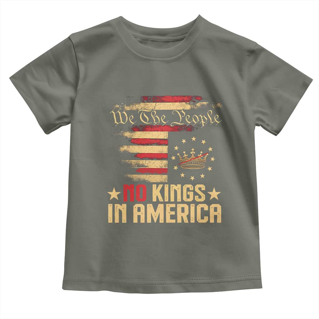 No Kings in America Toddler T Shirt Vintage Old American Flag Patriotic 1776 We The People TS10