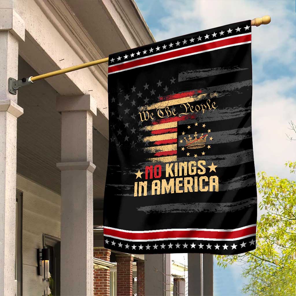 No Kings in America Garden Flag Vintage Old American Flag Patriotic 1776 We The People