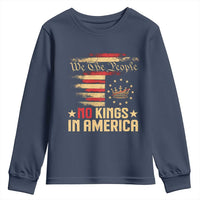 No Kings in America Youth Sweatshirt Vintage Old American Flag Patriotic 1776 We The People TS10