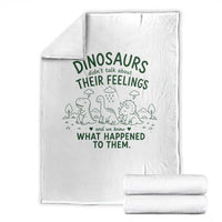 Funny Psychology Lover Throw Blanket Dinosaurs Didnt Talk About Their Feelings Mental Health Therapist