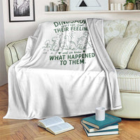 Funny Psychology Lover Throw Blanket Dinosaurs Didnt Talk About Their Feelings Mental Health Therapist