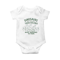 Funny Psychology Lover Baby Onesie Dinosaurs Didnt Talk About Their Feelings Mental Health Therapist
