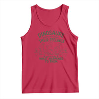 Funny Psychology Lover Tank Top Dinosaurs Didnt Talk About Their Feelings Mental Health Therapist