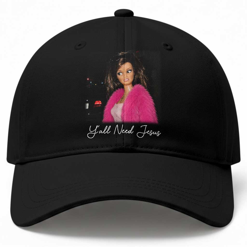 Y'all Need Jesus Funny Girls Meme Saying Christian Humor Baseball Cap