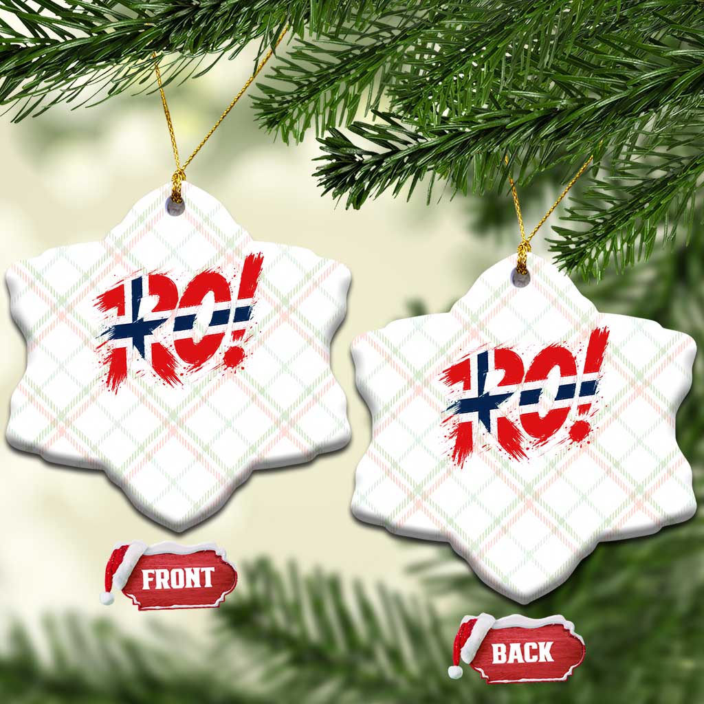 Ro Norway Viking Norwegian Flag Nordic Pride Ceramic Ornament