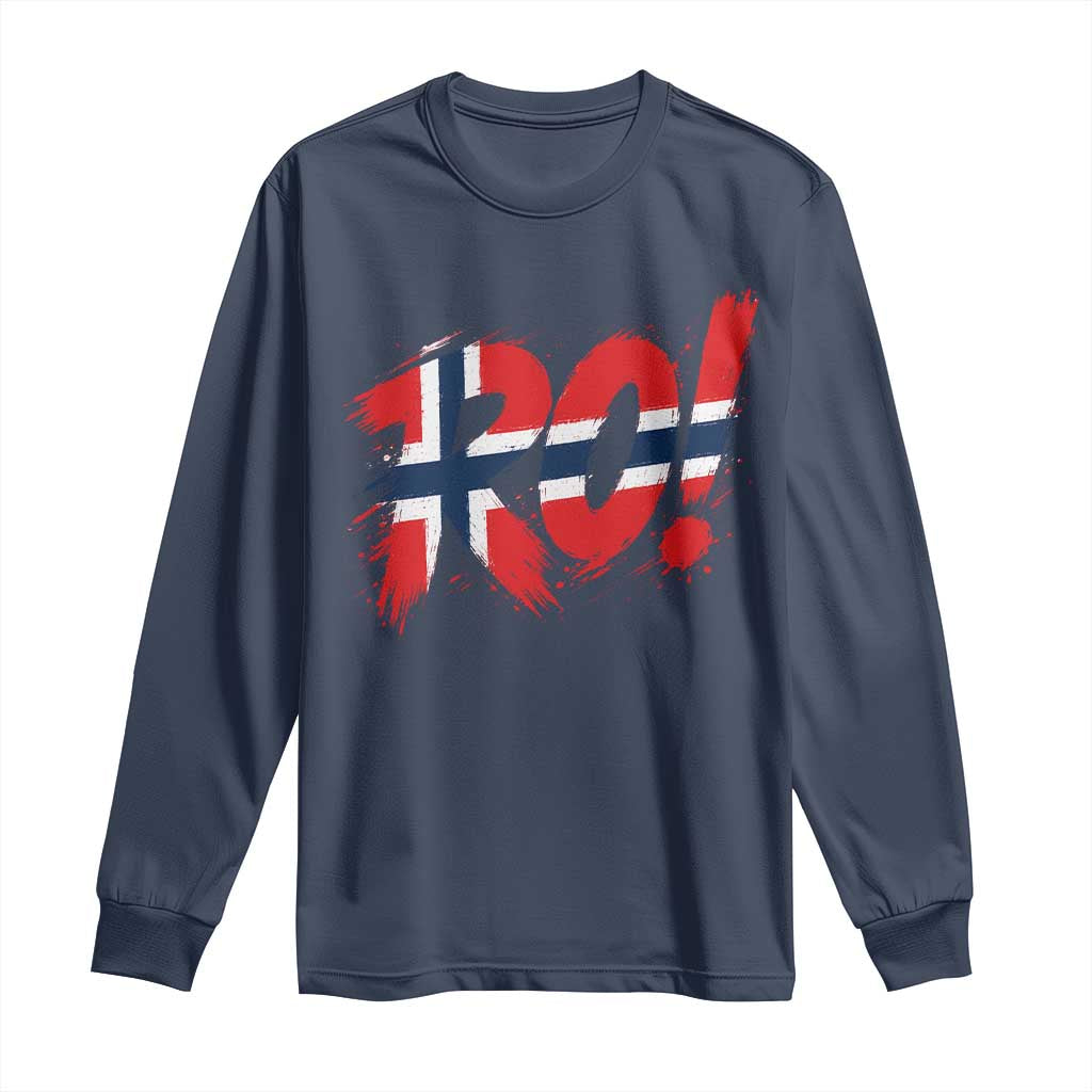 Ro Norway Viking Norwegian Flag Nordic Pride Long Sleeve Shirt