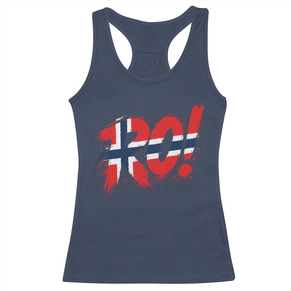 Ro Norway Viking Norwegian Flag Nordic Pride Racerback Tank Top