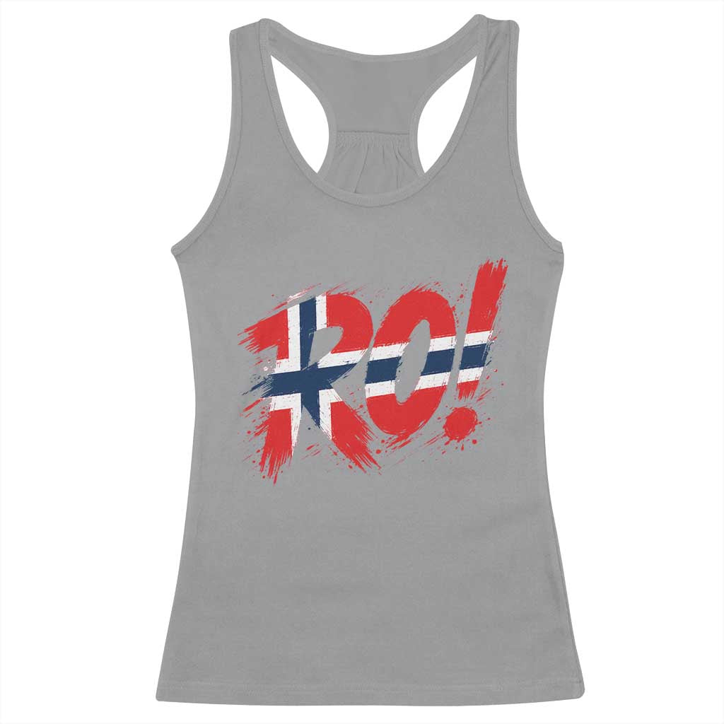 Ro Norway Viking Norwegian Flag Nordic Pride Racerback Tank Top