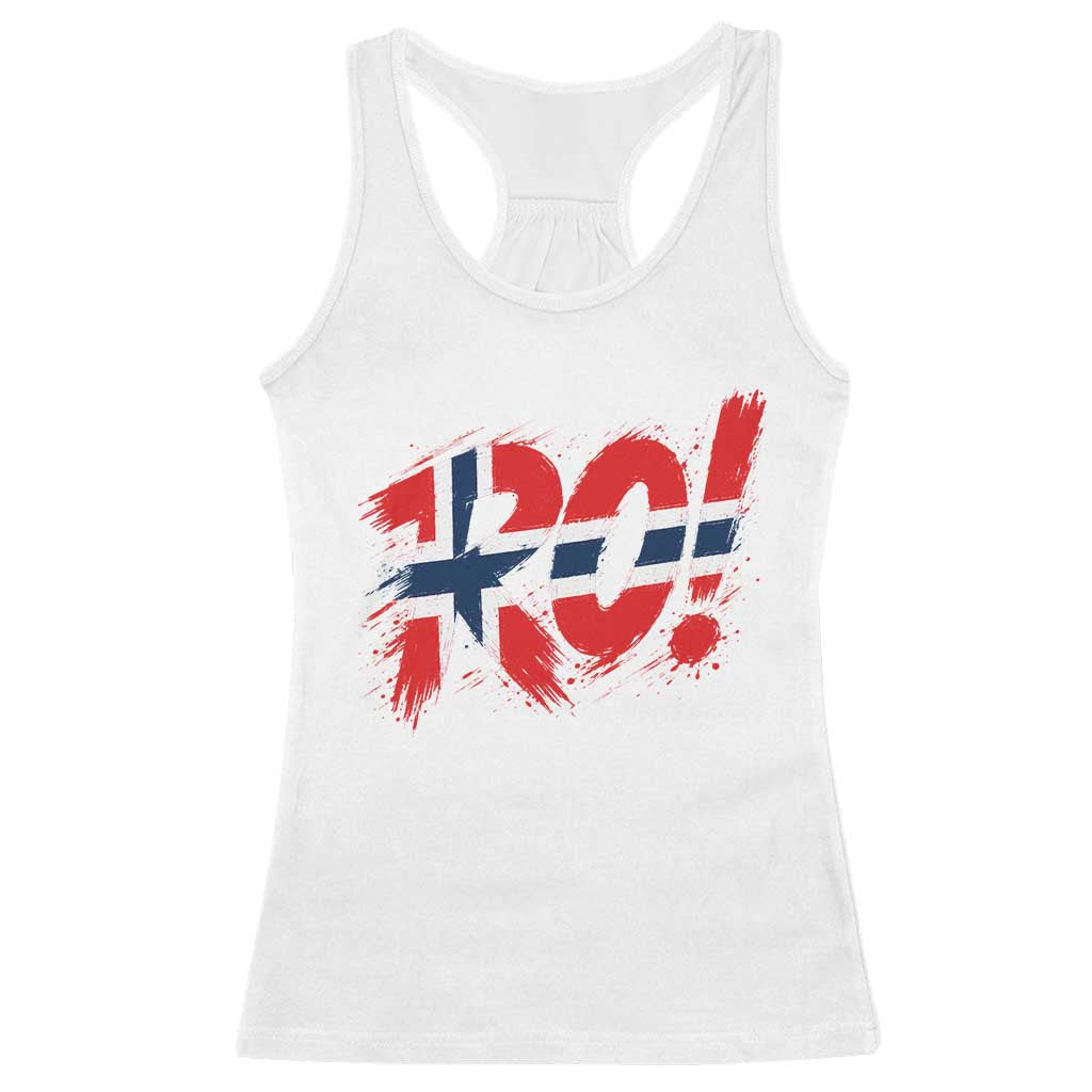 Ro Norway Viking Norwegian Flag Nordic Pride Racerback Tank Top