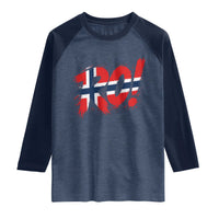 Ro Norway Viking Norwegian Flag Nordic Pride Raglan Shirt