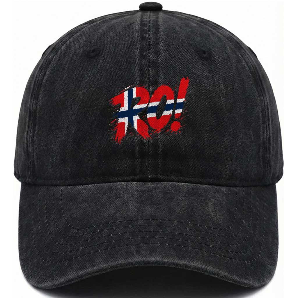 Ro Norway Viking Norwegian Flag Nordic Pride Washed Cotton Baseball Cap