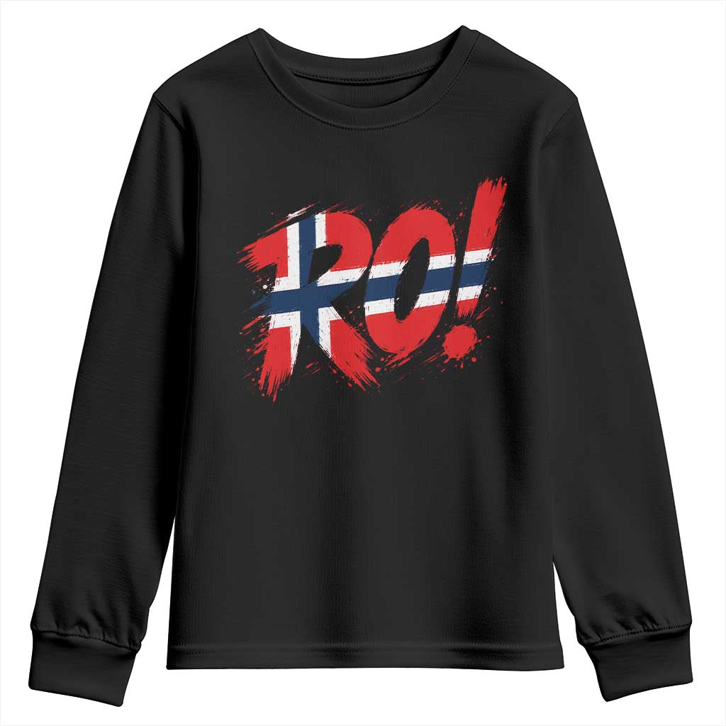 Ro Norway Viking Norwegian Flag Nordic Pride Youth Sweatshirt