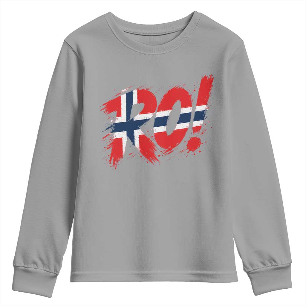 Ro Norway Viking Norwegian Flag Nordic Pride Youth Sweatshirt