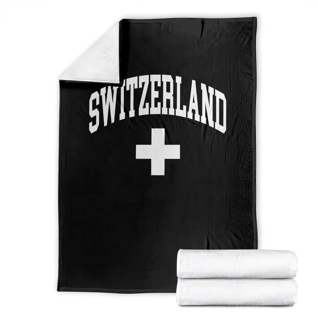 Switzerland Flag Vintage Throw Blanket Swiss Retro Vintage