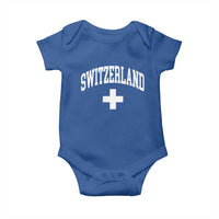 Switzerland Flag Vintage Baby Onesie Swiss Retro Vintage