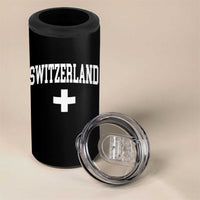 Switzerland Flag Vintage 4 in 1 Can Cooler Tumbler Swiss Retro Vintage