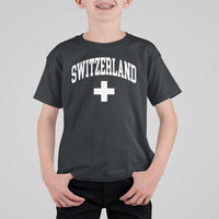 Switzerland Flag Vintage T Shirt For Kid Swiss Retro Vintage