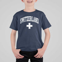 Switzerland Flag Vintage T Shirt For Kid Swiss Retro Vintage