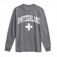 Switzerland Flag Vintage Long Sleeve Shirt Swiss Retro Vintage
