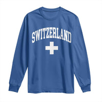 Switzerland Flag Vintage Long Sleeve Shirt Swiss Retro Vintage