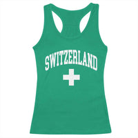 Switzerland Flag Vintage Racerback Tank Top Swiss Retro Vintage
