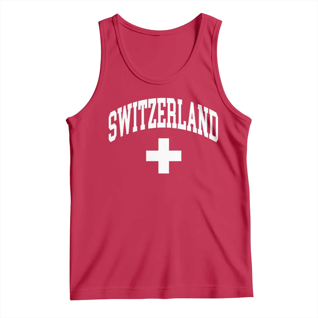 Switzerland Flag Vintage Tank Top Swiss Retro Vintage