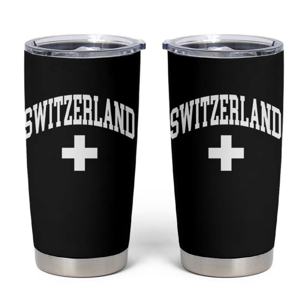 Switzerland Flag Vintage Tumbler Cup Swiss Retro Vintage