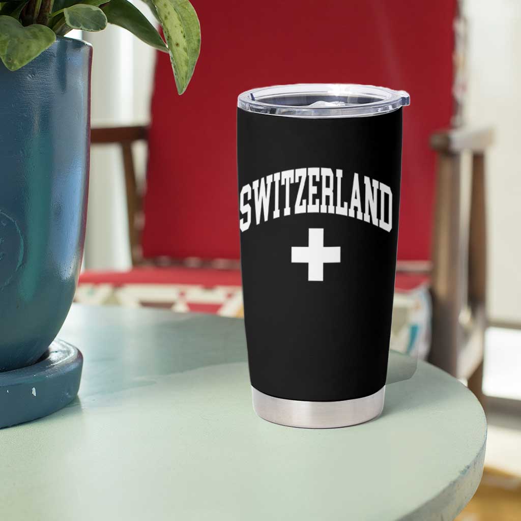 Switzerland Flag Vintage Tumbler Cup Swiss Retro Vintage