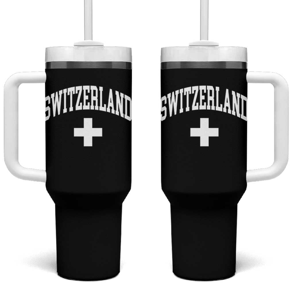 Switzerland Flag Vintage Tumbler With Handle Swiss Retro Vintage