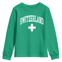 Switzerland Flag Vintage Youth Sweatshirt Swiss Retro Vintage
