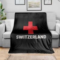 Vintage Retro Switzerland Fan Throw Blanket Swiss Cross Flag
