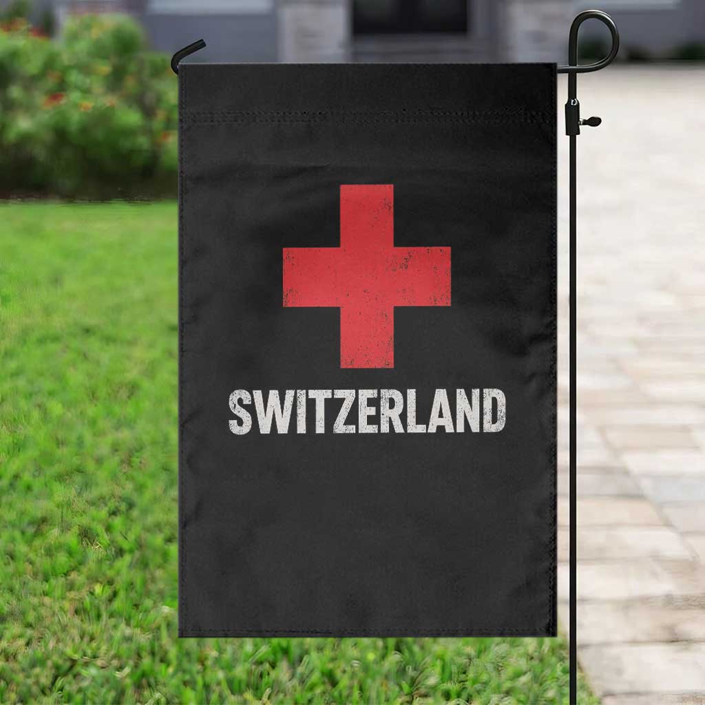 Vintage Retro Switzerland Fan Garden Flag Swiss Cross Flag