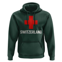 Vintage Retro Switzerland Fan Hoodie Swiss Cross Flag
