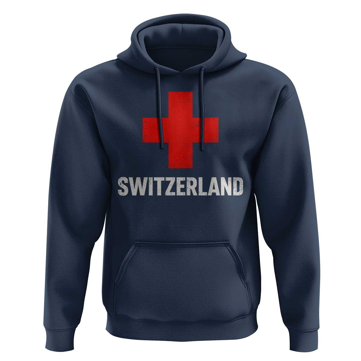 Vintage Retro Switzerland Fan Hoodie Swiss Cross Flag