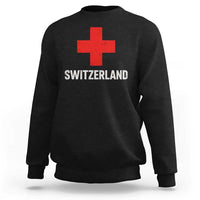 Vintage Retro Switzerland Fan Sweatshirt Swiss Cross Flag