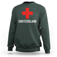 Vintage Retro Switzerland Fan Sweatshirt Swiss Cross Flag